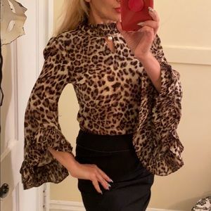Garcia Sexy cheetah blouse S